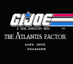 G.I. Joe: The Atlantis Factor title screenshot